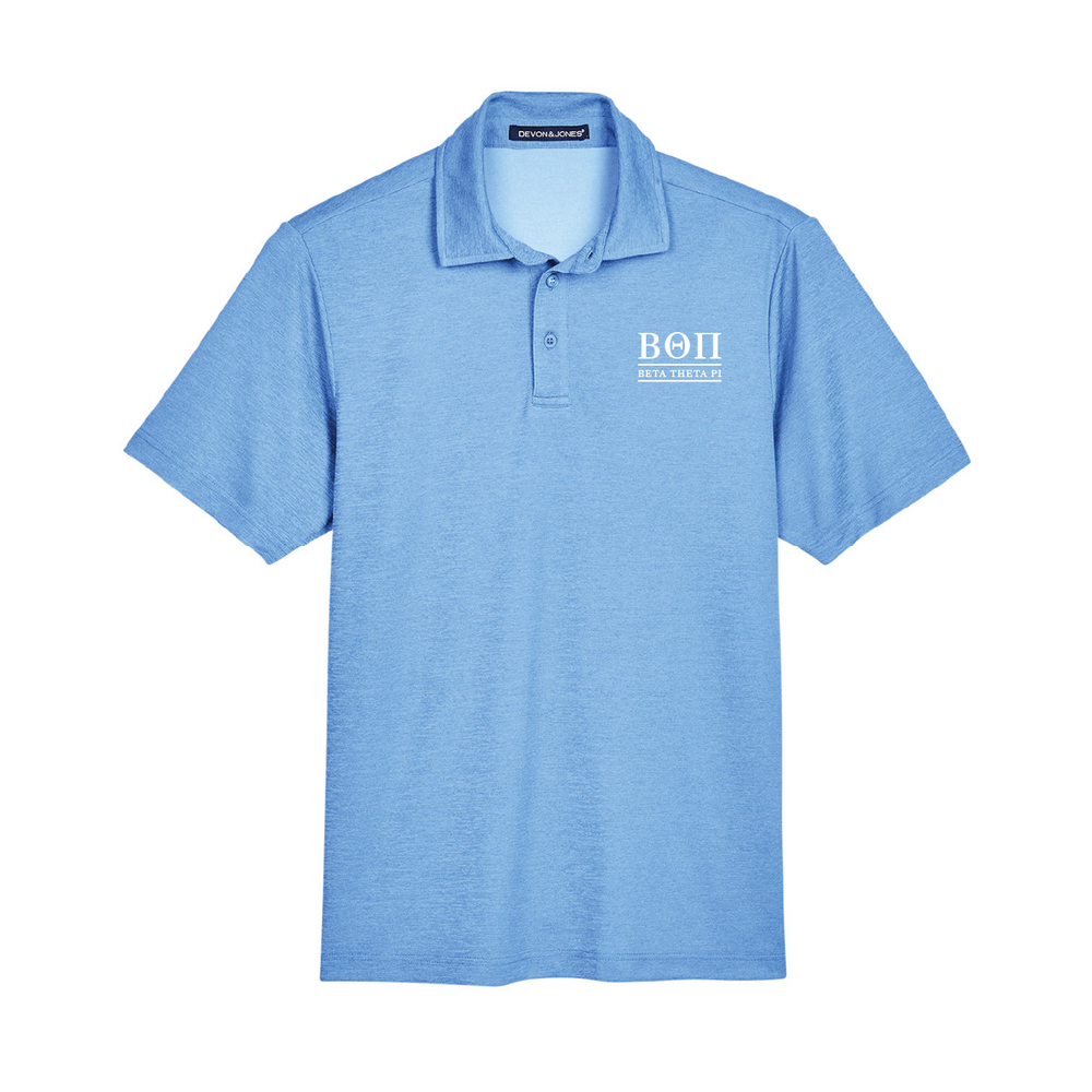 Beta Letters Polo in Ocean Blue