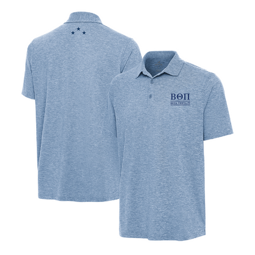 Beta 3 Stars Polo in Heathered Blue